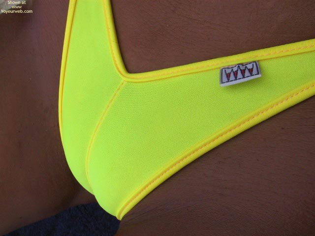 Closeup Of Yellow Bikini Bottom - Camel Toe , Closeup Of Yellow Bikini Bottom, Yellow Wicked Weasel Close-up, Cameltoe