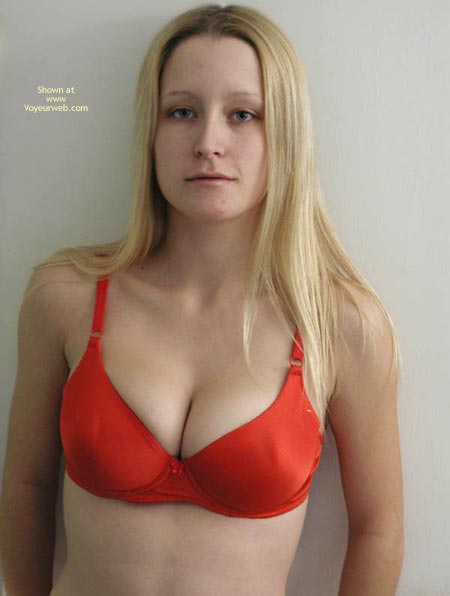 Pic #1 Busty Blonde In Red
