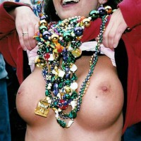 Show Me - Smiling , Show Me, Collecting Beads, In A Crowd, Flashing Rounded Breasts, Brown Eyes Looking Up Smiling, Flashing Funbags For Beads, Mardi Gras