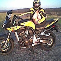 Naked Sportbike and Bare Breasted Wife