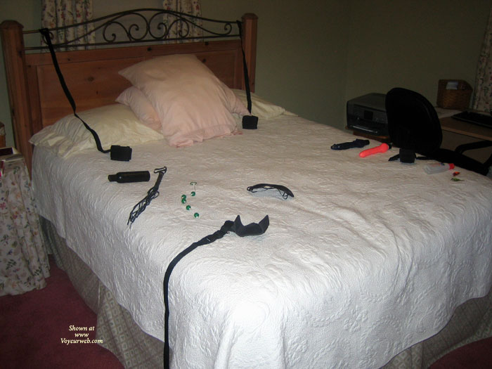 Bondage Bed , Sexy Toys On Bed