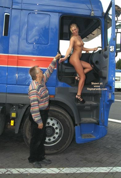 Pic #1 *PL Britta Nip Flirting with a Lorry Driver