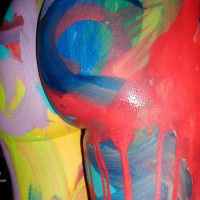 Festive Painting - Body Paint , Festive Painting, Body Painting, Standing Ass, Butt Paint, Body Splash, Body Paint, Colourful Ass, Painted Ass