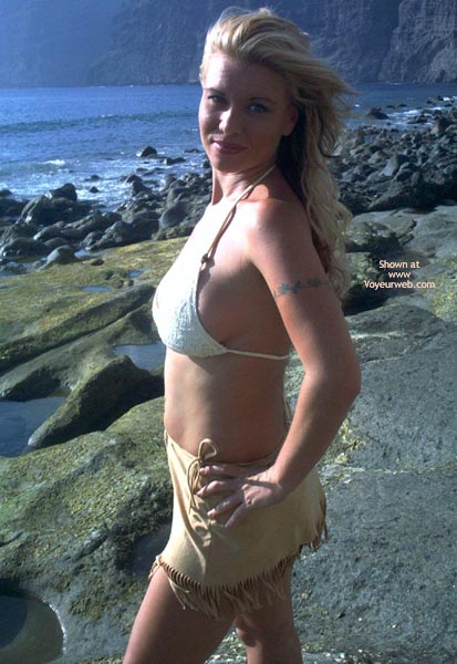 Pic #1 Sexy Blonde On The Beach