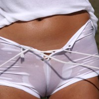 See Thru Camel Toe - Camel Toe, See Through , White Wet Shorts, Tight Pants Get In The Crack, Perfect Fit, Perfect Toe, Nice Toe, Wet Camel Toe
