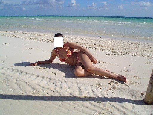 Pic #1 My Lovely Pakistani Wife At A Caribbean Beach