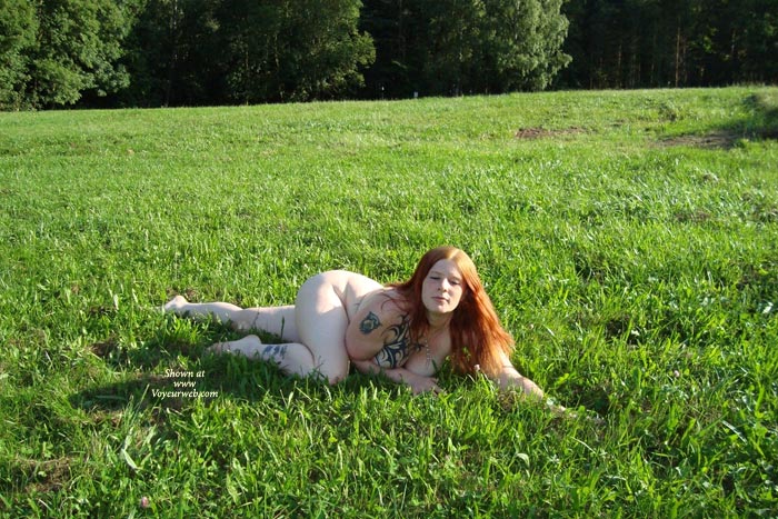 Pic #1Sexy Redhead Posing Outdoor 2