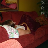 Pic #1 Nude Friend Lazy Day On The Couch