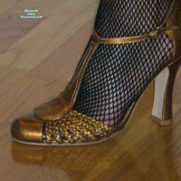 Pic #1 Topless Ex-Girlfriend Joan In Mesh Tights 1