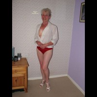 Nude Wife on heels Lady In Red