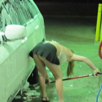 Getting A Little Wet , A Night Of Fun Ended At The Car Wash, Washing The Car And Posing For Some Fun Pics.