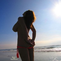 Nude On Beach - Big Tits, Nude Beach , Nude On Beach, Big Tits, Big Naturals, Big Tits Orange Thong, Naked Sunrise, Floaters, Very Large Melons At Sunset, Heavy Hangers, Red Thong