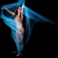 Nude Dancing - Black Hair, Erect Nipples, Naked Girl , Long Erected Nipples, Dark Nipple, Blue Mystic, Artsy, Big Brests, Dancing In Blue, Blue Dancer