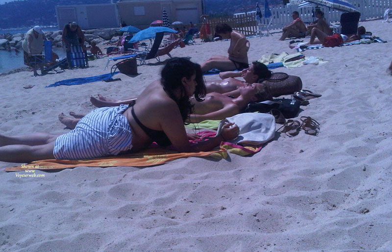 Pic #1Topless Girls On French Beach Last May