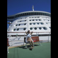 Naked In Front Of Cruise Ship's Bridge , We Were Taking A Mediterranean Cruise Recently. In The Middle Of The Ocean, My Wife Decided She Wanted To Give The Captain And His Sailors A Little Break From The Boredom...