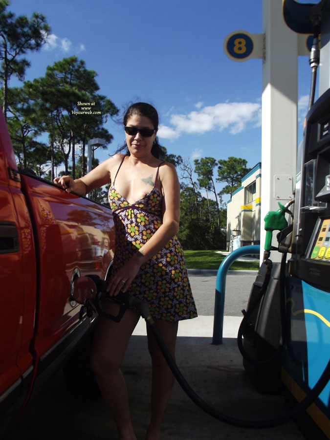 Pic #1Hollie At The Gas Station