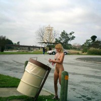 Standing Naked On Street - Blonde Hair, Small Tits, Naked Girl , Standing Naked On Street, Blonde Hair, Public Exhitionism, Naked, Small Tits