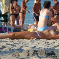 Romanian Topless 1 , Slim Young Girl Relaxing On Beach