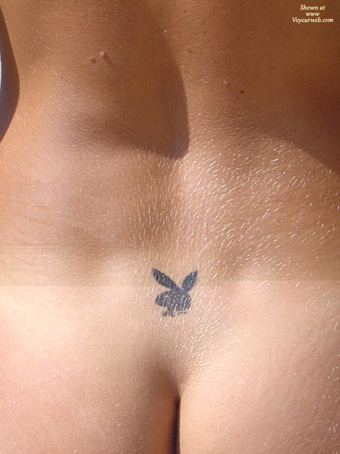 Playboy Tattoo - Tattoo , Playboy Tattoo, Rear Closeup, Butt Crack, Tattoo At Small Of Back, Playboy Bunny, Back Tat