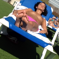 Sunbathing...