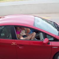 Truckers View - Big Tits, Exposed In Public , Saw This Driving Down 287 In Texas.