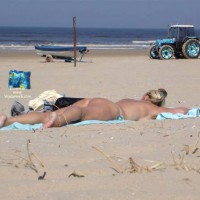 Dutch Beach , As A Real Thong- And Buttlover I Spotted Two People At One Day On The Coast Of Holland; Lucky Me!