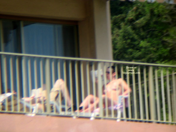 Pic #1Neighbor Topless Sunbathing