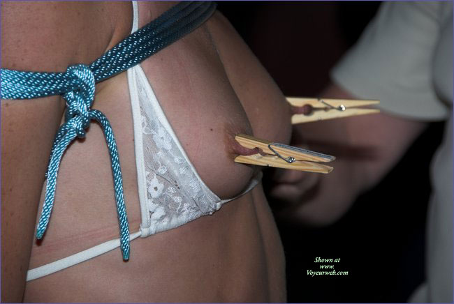 Clothespins On Nipples , Pinched Nipples, Bdsm Game, White Lace Bra, Nipple Clamps, Nipple Tease, Bdsm Clothes Pins On Nipples, Closeup