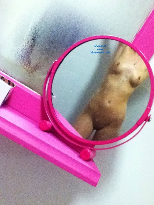 Pic #1 Bathroom Mirror - Brunette, Pussy, Shaved