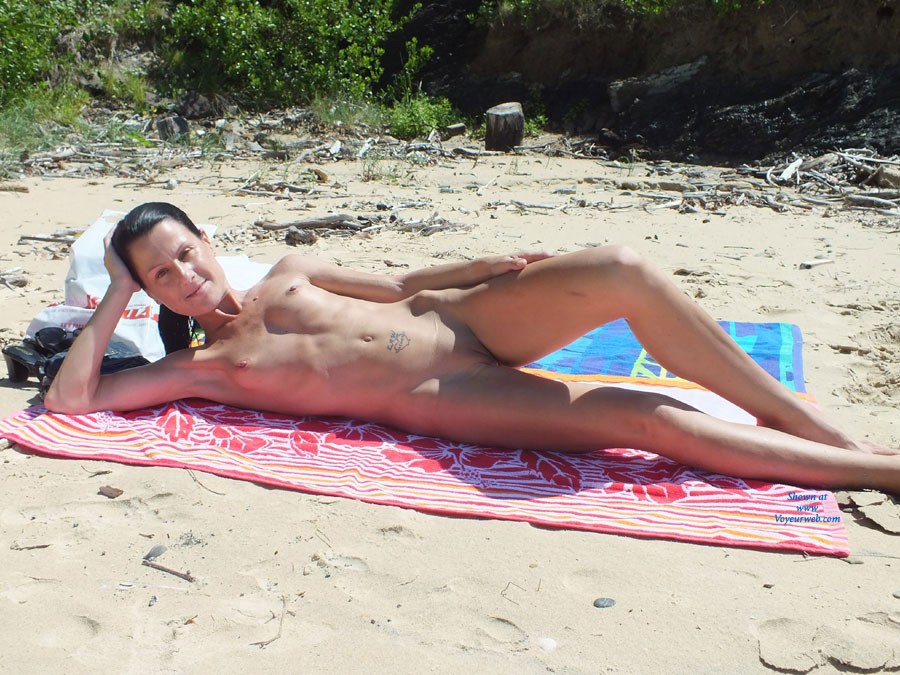 Pic #1 The QLD Sun 2 - Beach, Shaved, Small Tits, Brunette, Natural Tits, Tattoos
