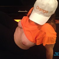 Orange! - Big Tits, Brunette, Firm Ass, Hard Nipples, Lingerie, Masturbation, Pussy, Shaved, Wife/wives