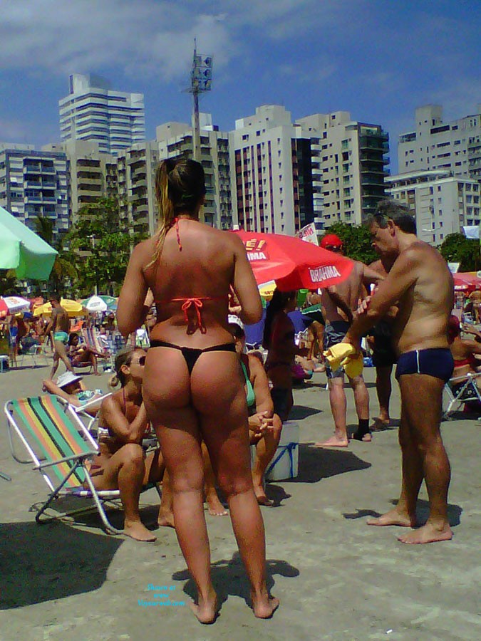Pic #1Brazilian Beach Big Butt - Beach, Bikini Voyeur