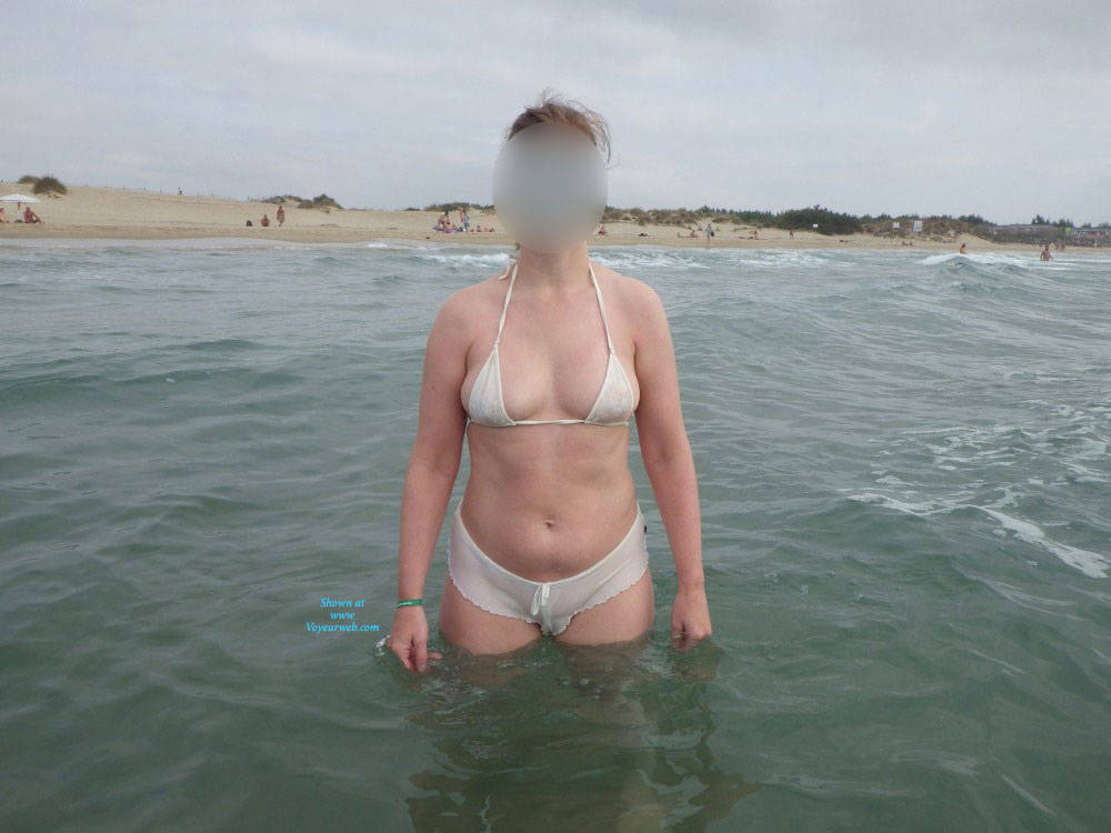 Pic #1My WW On The Beach - Beach, Big Tits, Bikini Voyeur