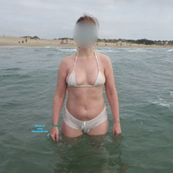 My WW On The Beach - Beach, Big Tits, Bikini Voyeur