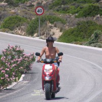 Driving Motorcycle Topless - Topless , Smiling Topless Motorcyclist With Cowboy Hat, Topless Rider, Topless On Scooter, Outdoor Shot, Riding Bike Topless, Girl On Motorcycle, Breasts Exposed On Motorcycle, Boobs On Motorcycle In Desert, Smiling Topless European Motorcyclist