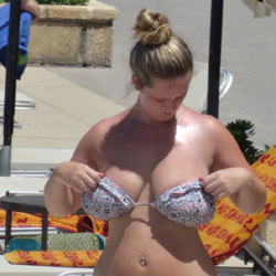 Pic #1 Curvy Blonde As Requested - Big Tits, Bikini Voyeur