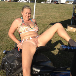 Pic #1 Hot Wife At Bike Rally - Flashing