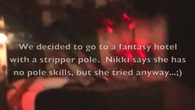Pic #1Nikki Fantasy Hotel Strip Tease! - Brunette, High Heels Amateurs