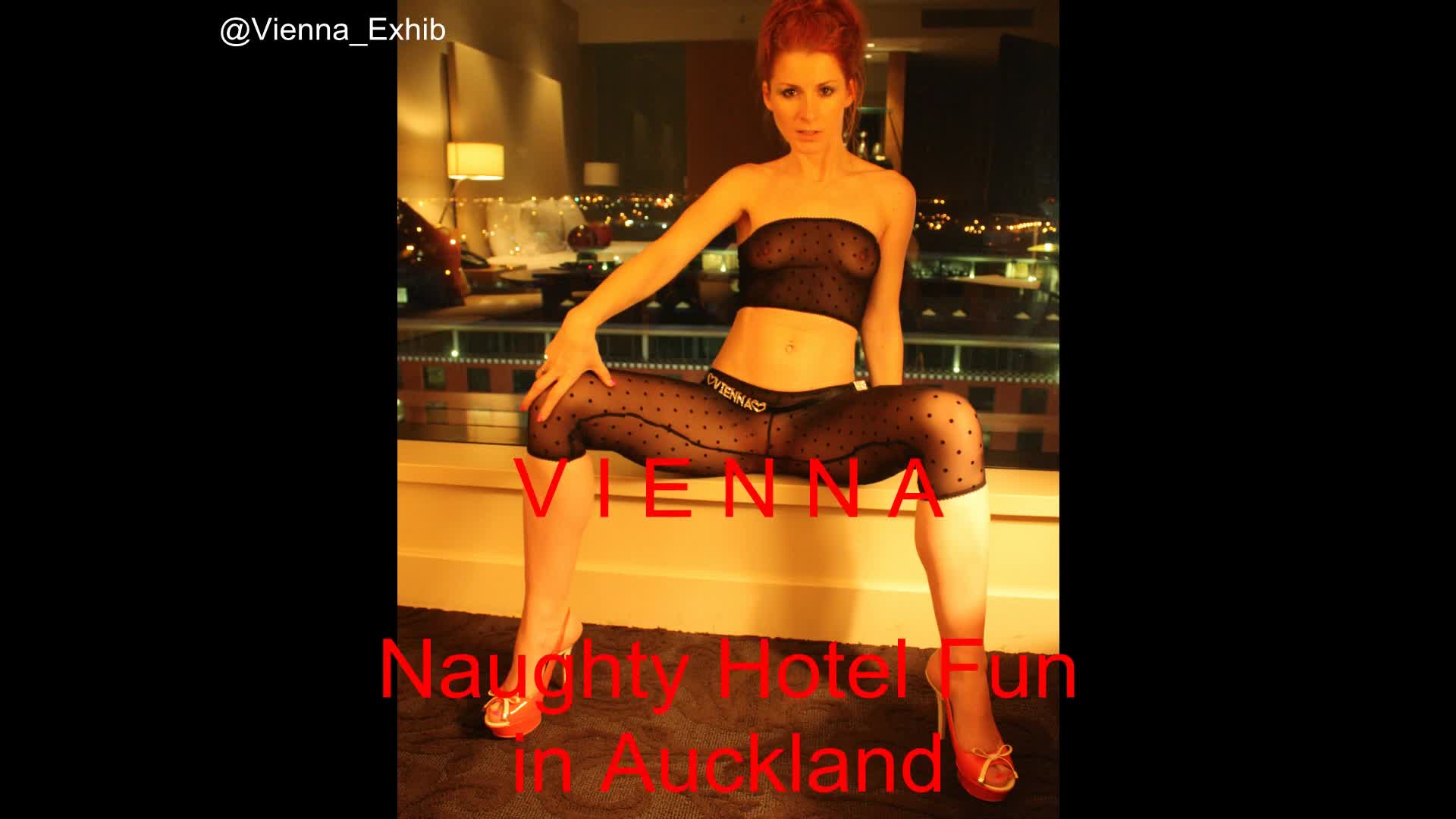 Pic #1Vienna - Naughty Hotel Fun In Auckland - See Through, Redhead, Public Place, Public Exhibitionist, Masturbation, High Heels Amateurs, Flashing, Softcore
