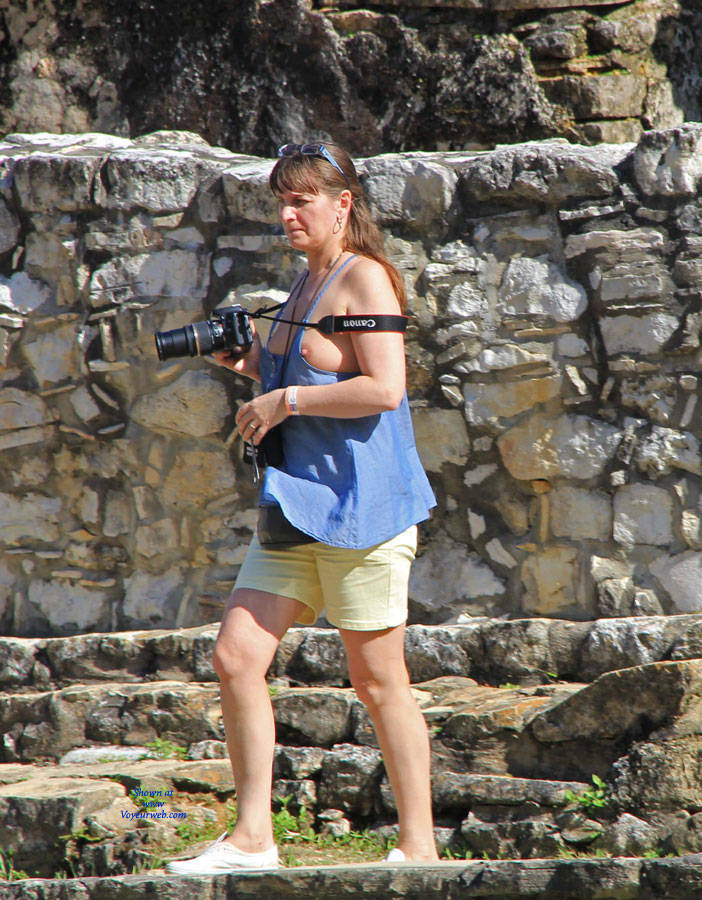 Pic #1Tourist At A Mayan Ruin