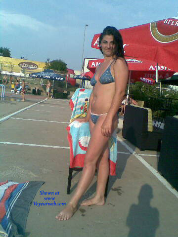 Pic #1Dijana Enjoys Near Swimming Pool - Bikini Voyeur, Brunette