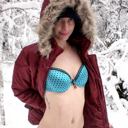 Nude Pose At The Snow Wearing Seducing Bikini - Bikini, Brunette Hair, Nude In Nature, Snow, Tattoo, Sexy Body, Sexy Girl, Sexy Legs, Teens , Outdoor Nude, Bikini, Babes In Snow, Hot Teen, Sexy Legs, Coat