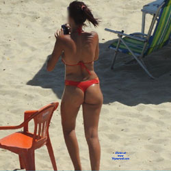 Orange Bikini From Recife City, Brazil - Beach, Bikini Voyeur