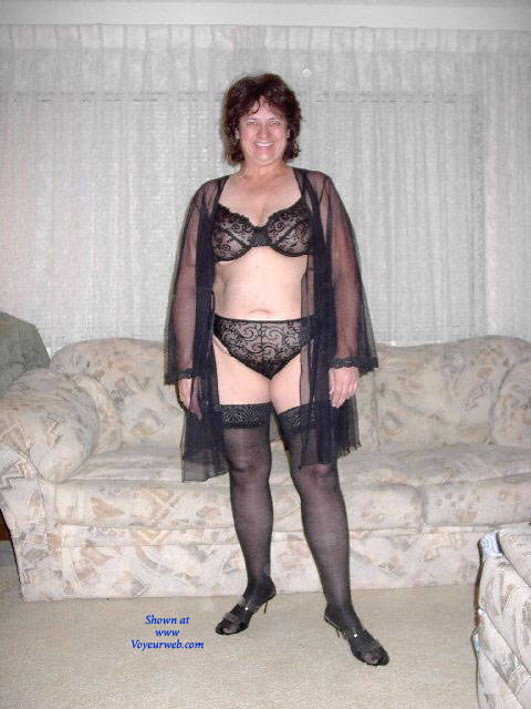 Pic #1SexKittenKel In Black Stockings PT 2 - Big Tits, Brunette, Lingerie, Bush Or Hairy