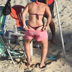 Pink Shorts From Janga Beach - Beach Voyeur
