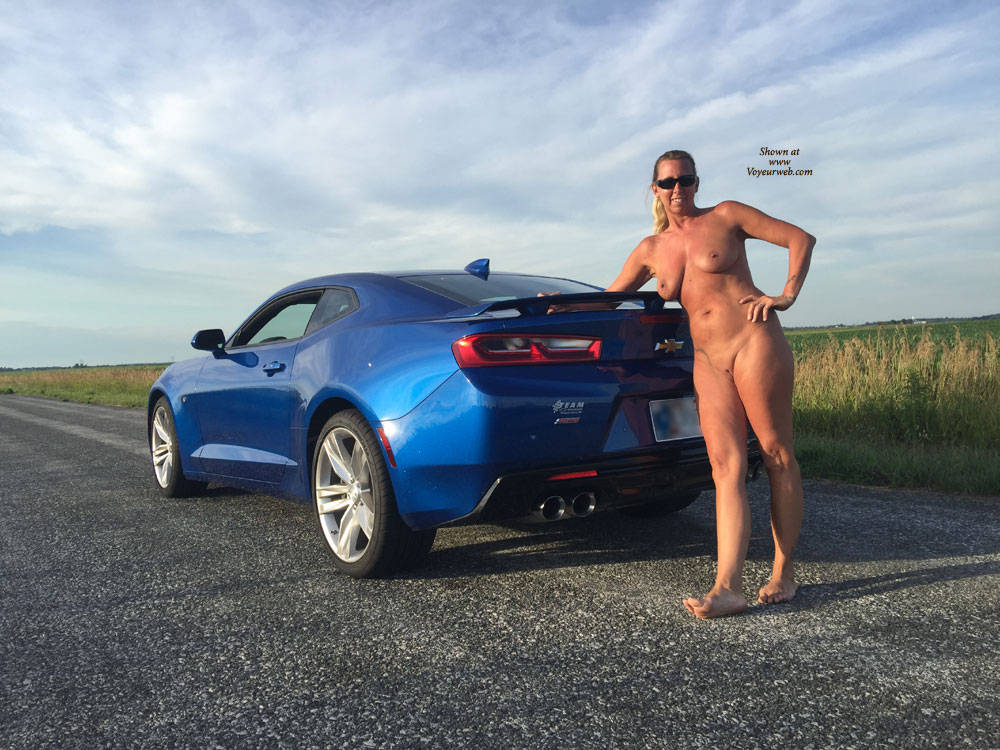 Naked Blonde With Beside A Mustang - Big Tits, Blonde Hair, Full Nude, Naked Outdoors, Nude Outdoors, Shaved Pussy, Sexy Body, Sexy Legs , Car Model, Naked Outdoor, Blonde, Sunglasses, Big Tits