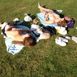 Pic #1 Topless In The Park - Voyeur