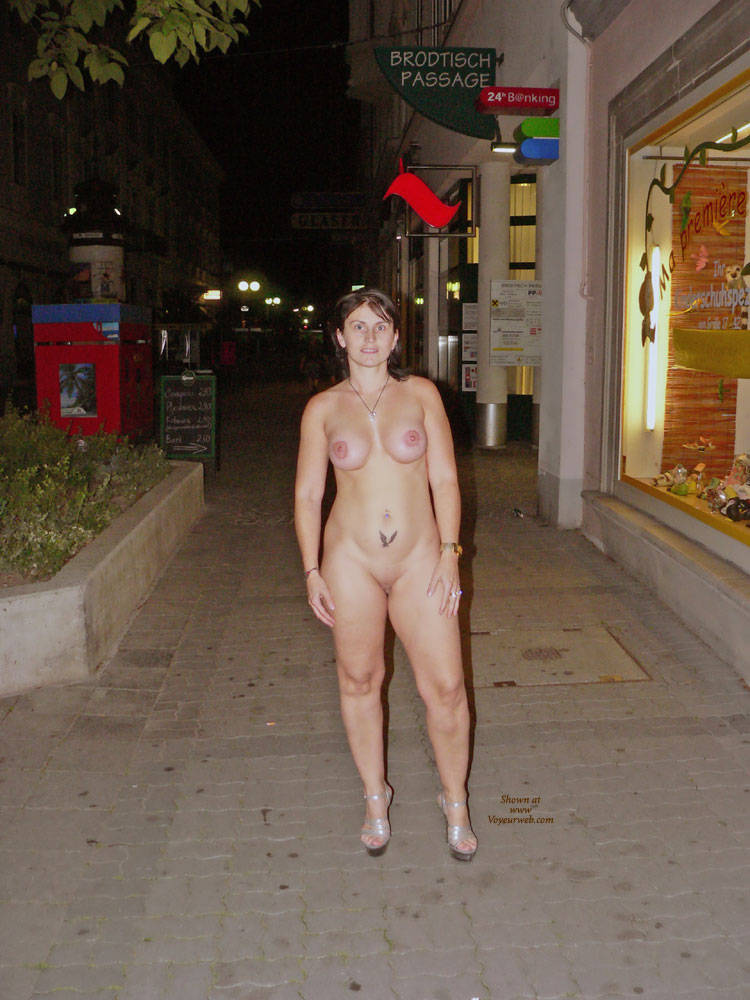 Pic #1I Always Like To Go Nude 2 - Big Tits, Brunette, Public Exhibitionist, Public Place