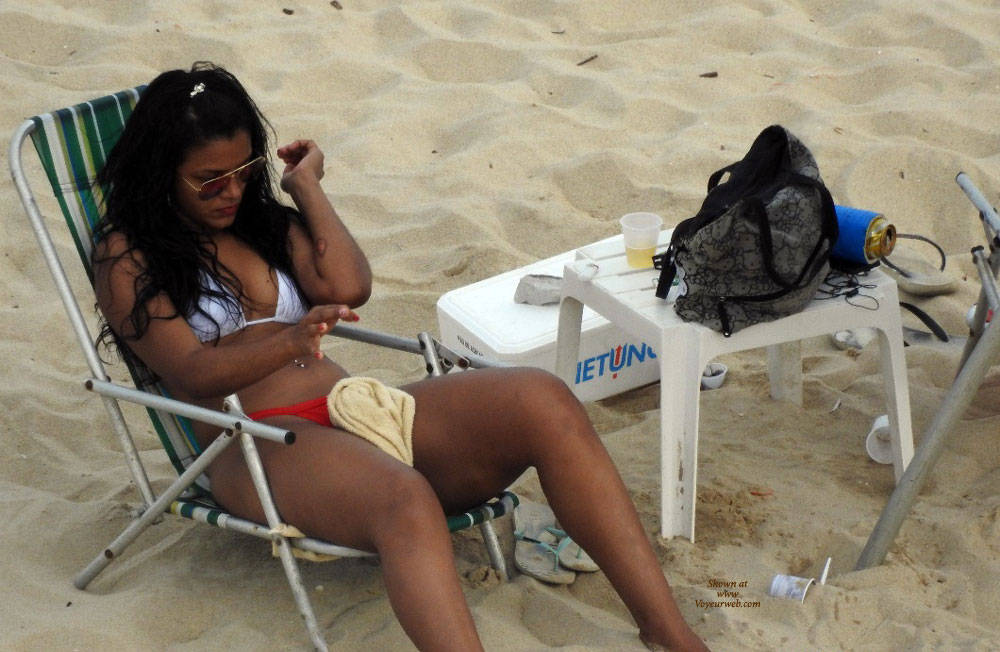 Pic #1 Delicious Asses From Recife City, Brazil - Beach Voyeur, Bikini Voyeur, Brunette, Outdoors