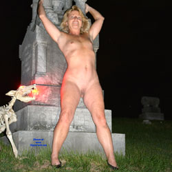 Halloween Fun Part 2 - Shaved, Outdoors, Blonde, Small Tits